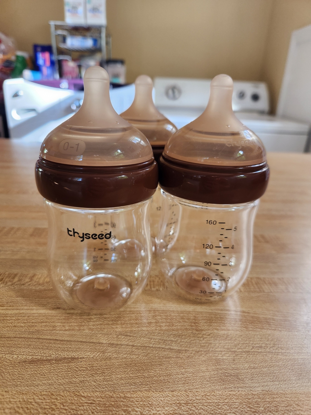 Thyseed Glass Baby Bottle - Pack of 3